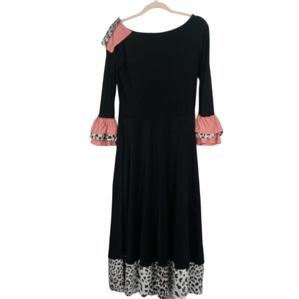 Pin up couture retro pink black body con midi - Picture 3 of 14